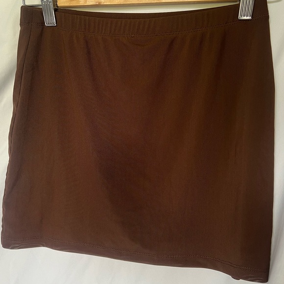 White Fox Brown Mini Skirt - Picture 2 of 2